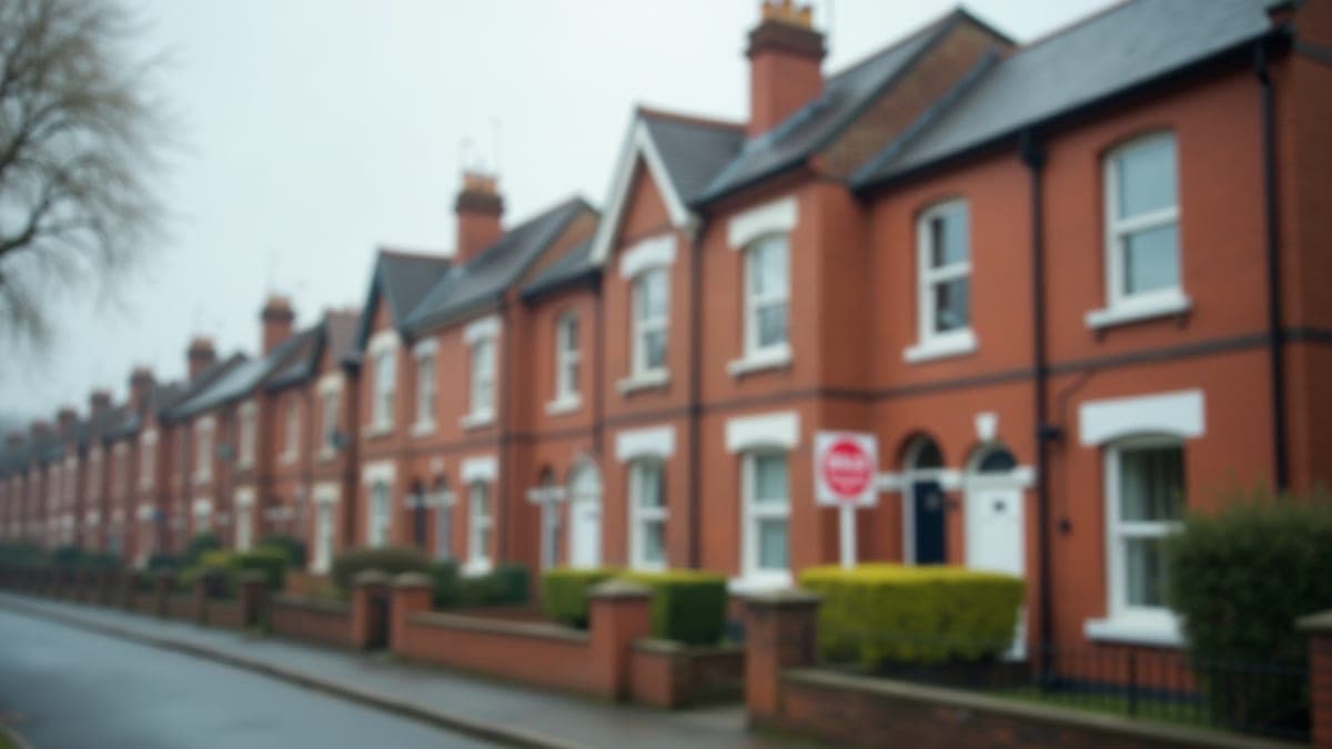 Terraced houses on a British street