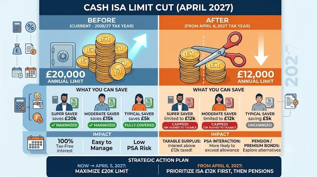 Cash ISA Limit Cut to £12,000 from April 2027: What It Means for You