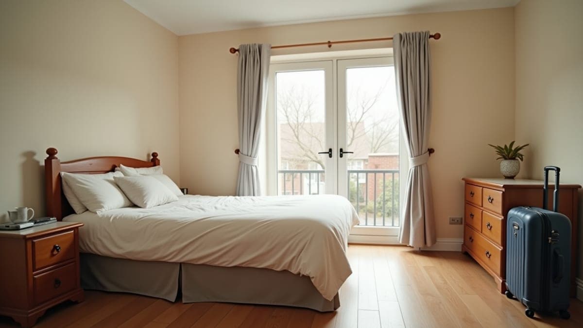 Spare room prepared for a lodger