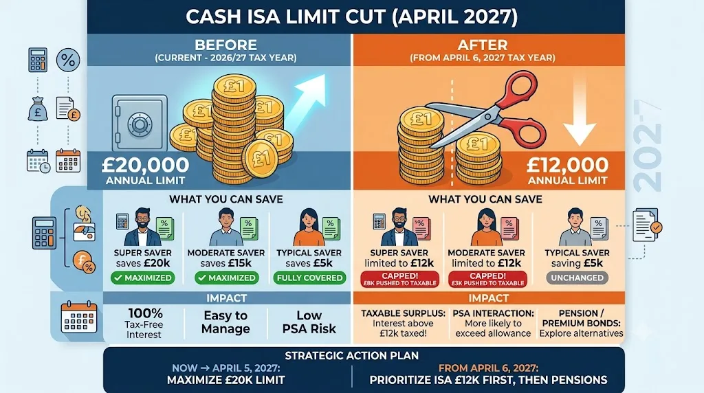 Cash ISA Limit Cut to £12,000 from April 2027: What It Means for You